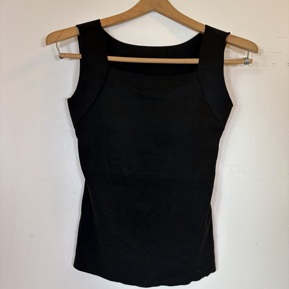 XL Black Women Built-in Bra Tank Tops Thick Sleeveless Casual Shirts